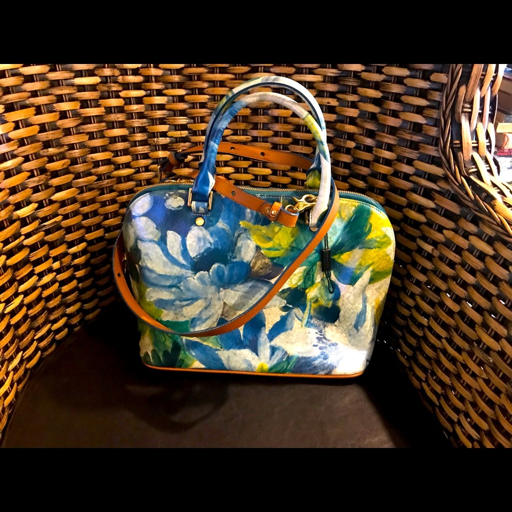 Brahmin Vivian Dome Satchel. Beautiful Fiji pattern. Rare.